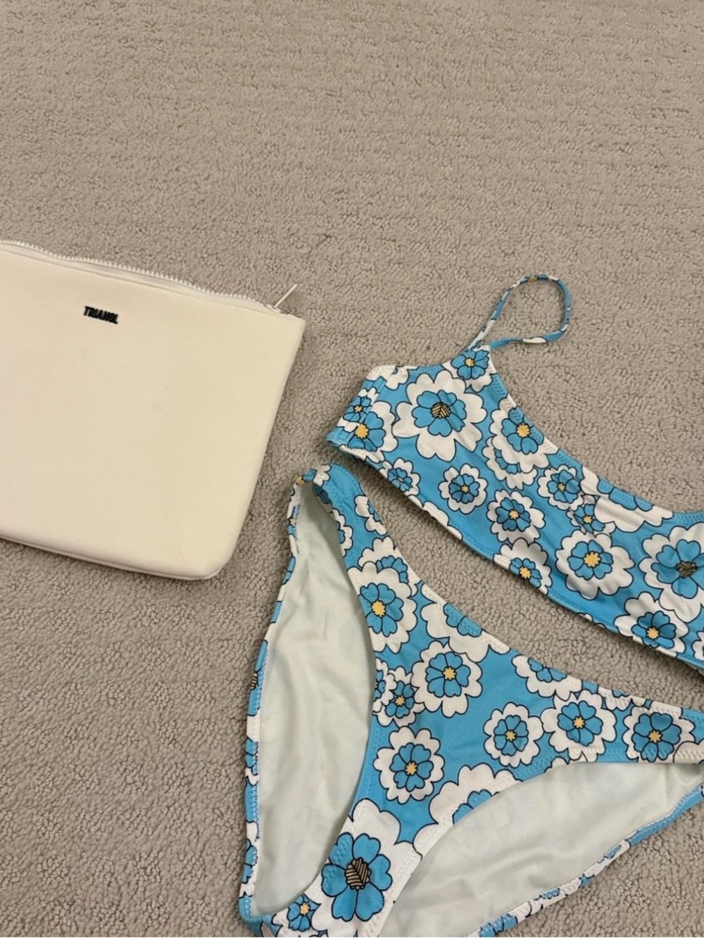 Triangl Blue Flower Two-Piece Bikini S/M Set